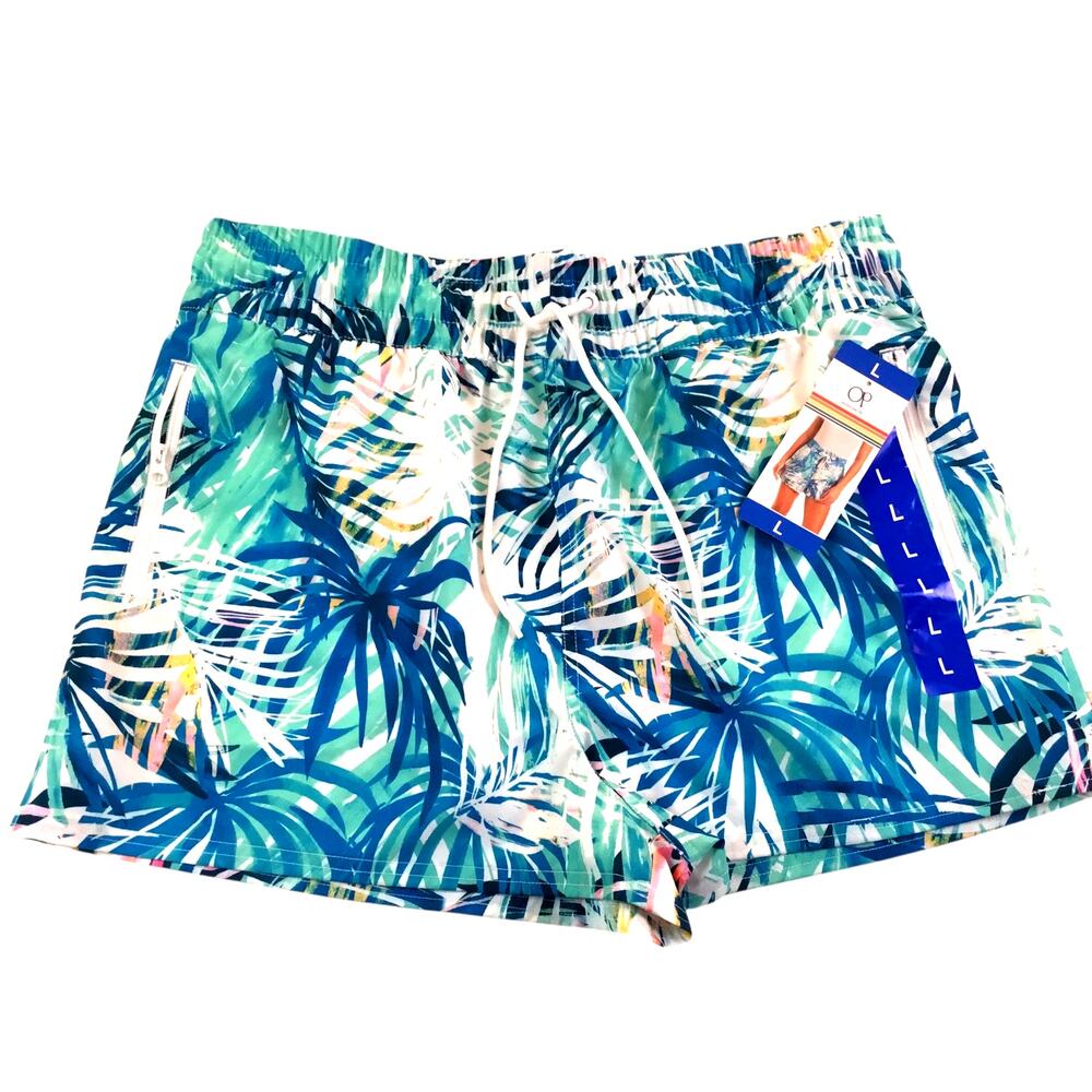 Ocean Pacific Shorts OP Ladies Tropical NWT Large
